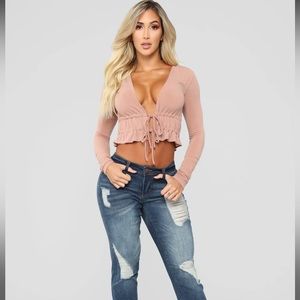 Mauve long sleeve top